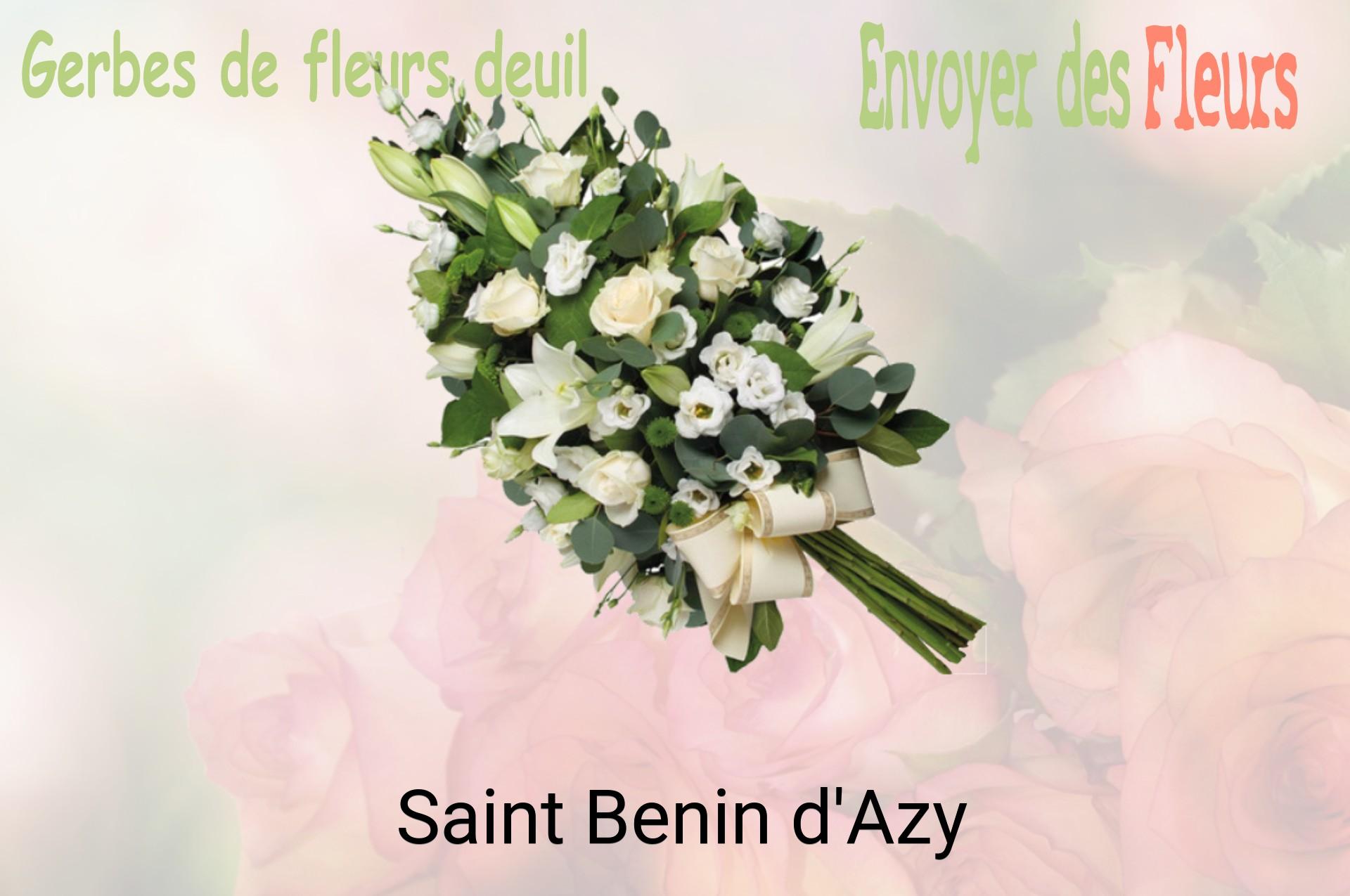 Gerbe de fleurs de deuil livrée à Saint-Benin-d'Azy